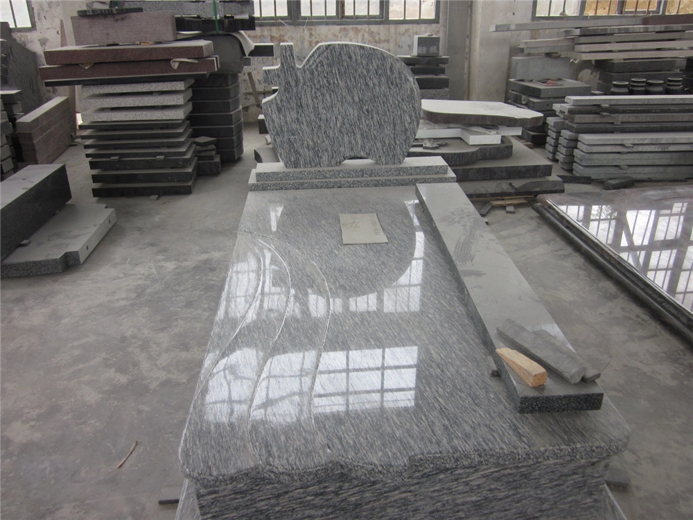 European Style Tombstone Double Tombstone Paradiso Granite From China Gravestone Supplier