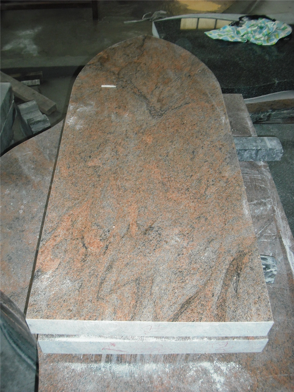 European Style Tombstone Double Tombstone Paradiso Granite From China Gravestone Supplier