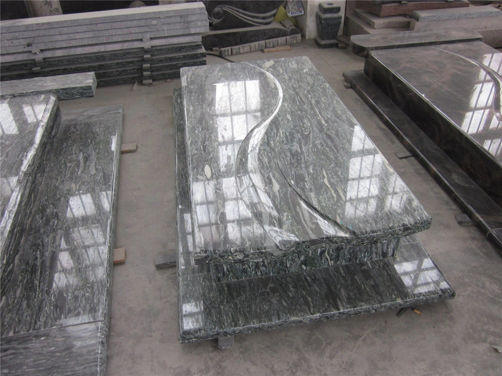 European Style Tombstone Double Tombstone Paradiso Granite From China Gravestone Supplier