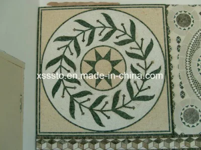 Patrones de mosaico de piedra de mármol natural